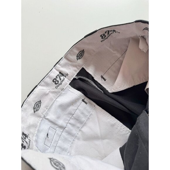 DICKIES 874 Black Polyester Cotton Twill Original Fit Work Pants, Size 28 - Picture 11 of 13